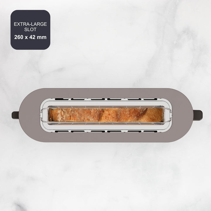 Black+Decker - Toaster BXTO1002E 1000W | Extra breite Schlitz 260x42 mm | 7 Bräunungsstufen | 3 Funk