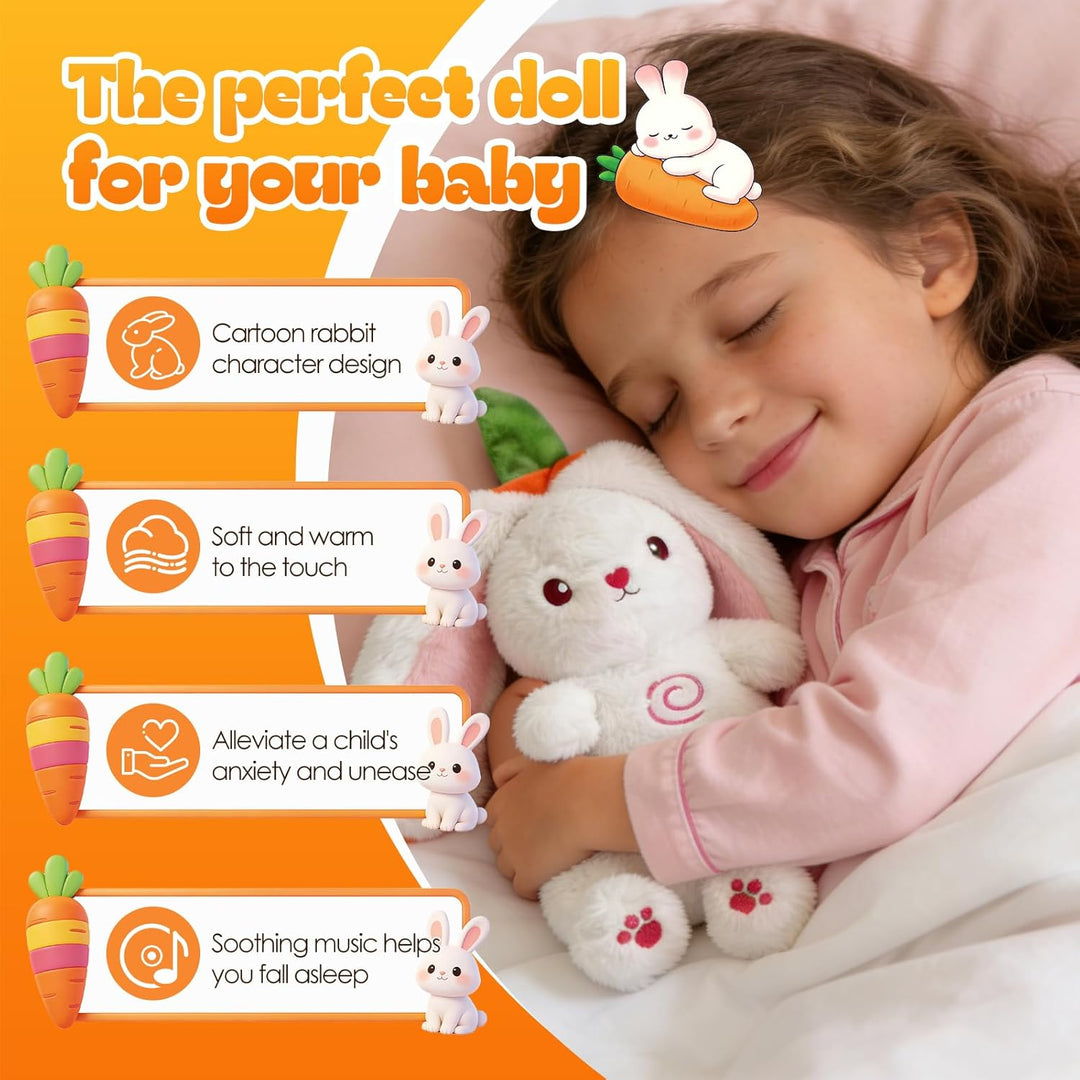 Einschlafhilfe Babys Kuscheltier,Baby Kuscheltier mit Musik,Atmet Einschlafhilfe Tier,Atmendes Stoff