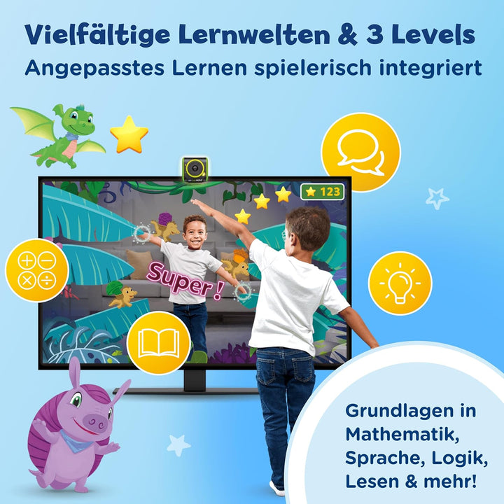 VTech LeapMOVE Lernkonsole Kinder I Interaktive Spielkonsole für Fernseher I Lernspiele ab 4 Jahre I