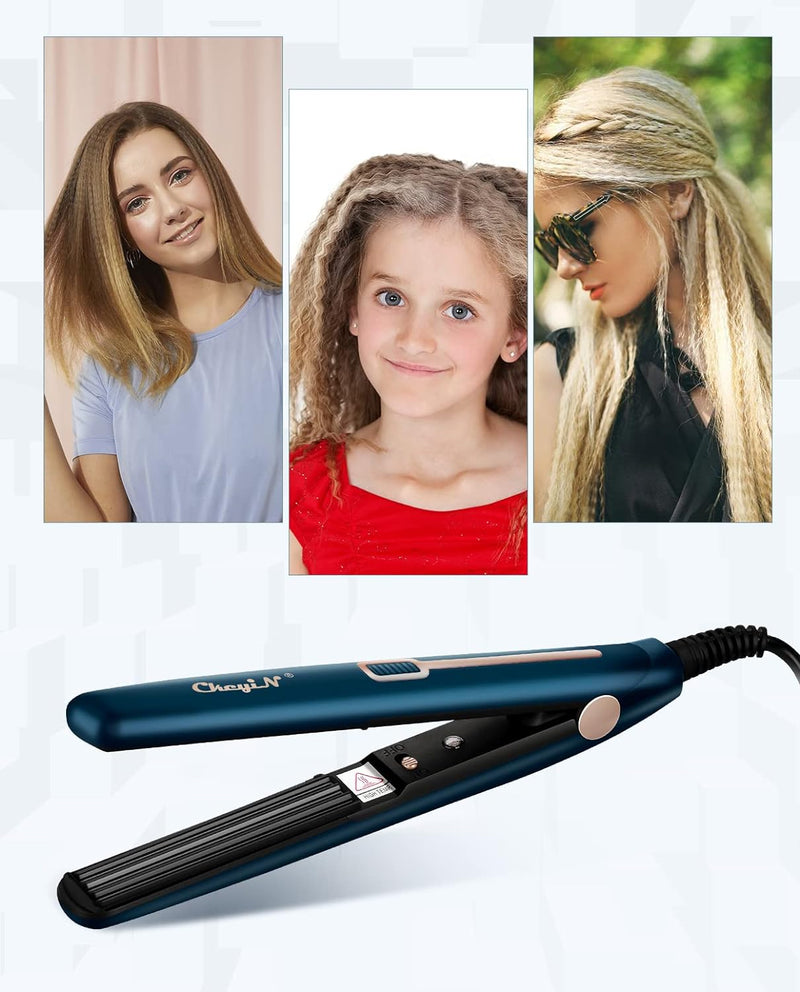 CkeyiN Kreppeisen für Haare,Mini Crepp Haareisen Keramik Welleneisen Tragbar Hair Crimper Temperatur