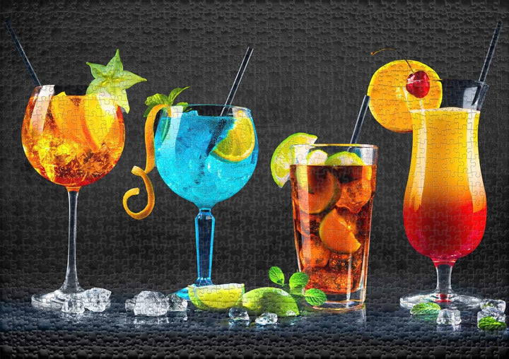 Ulmer Puzzleschmiede - Puzzle „Cocktails“ - Trend-Puzzle mit 1000 Teilen – Moderne Fotografie zum Th