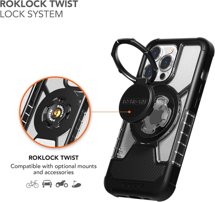 ROKFORM - iPhone 13 Pro Hülle, Crystal Series, Dual Magnet Plus MagSafe kompatibel, schlanke magneti