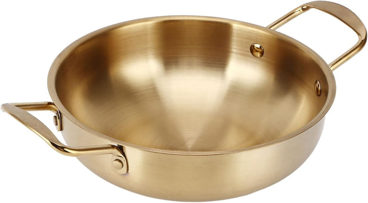 Gold Koreanischer Ramen-Topf, Edelstahl-Nudel-tragbare Küche Zum Kochen von Schnellen Nudeln, Allumi
