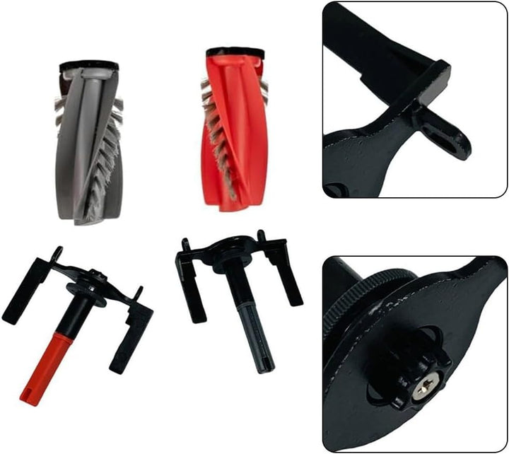 Hauptbürste und Halter Ersatz-Kit für Roborock für Saros für 10R Saugroboter, Seitenrollenbürste Mon