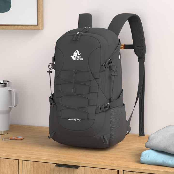 Bseash 40L Leichter wasserdichter Wanderrucksack mit Regenschutz, Outdoor Sport Reise Tagesrucksack