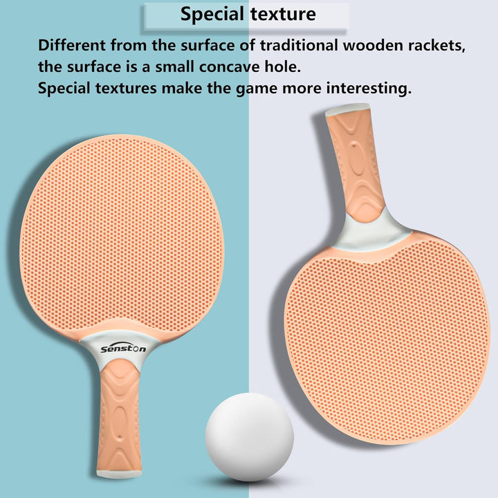 Senston Tischtennisschläger Set, professionelle Tischtennisschläger mit 3 Bällen, Ping Pong Paddel S