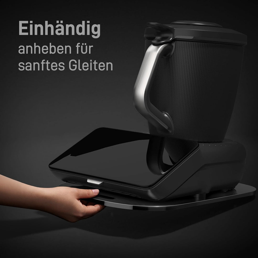 Siegvoll Gleitbrett für Thermomix TM7, Brett für Thermomix mit 360° leichtgängige Teflon-Gleitern, R