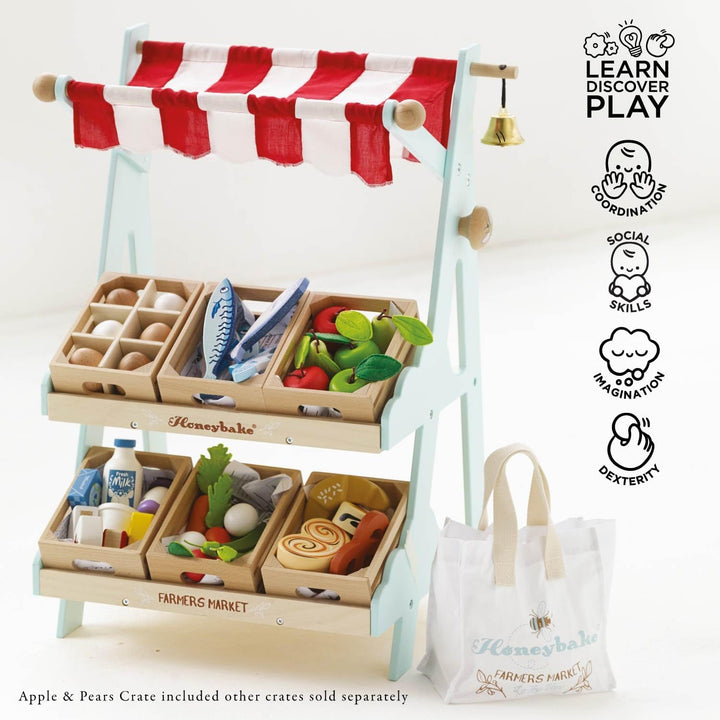 Le Toy Van – Honeybee Market Spielzeugladen aus Holz | Supermarkt-Rollenspiel Lebensmittelladen, TV1