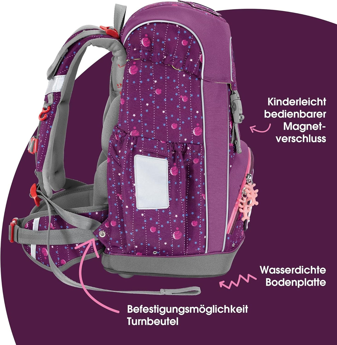 Step by Step Giant Schulranzen-Set, 5-teilig, ergonomischer Tornister mit Reflektoren, höhenverstell