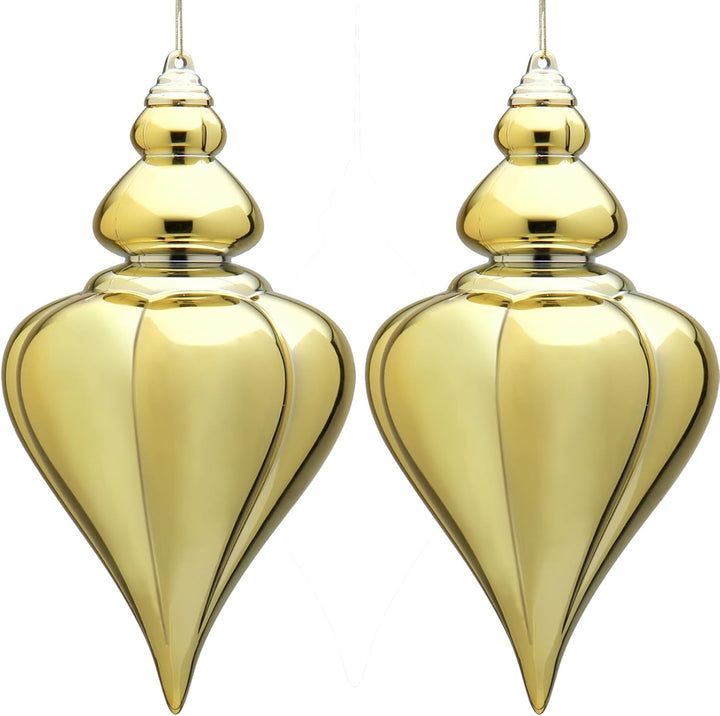 2er Set Weihnachtskugel Christbaumkugel Gross Bruchfest Glänzend Weihnachtsdeko aus Kunststoff Weihn