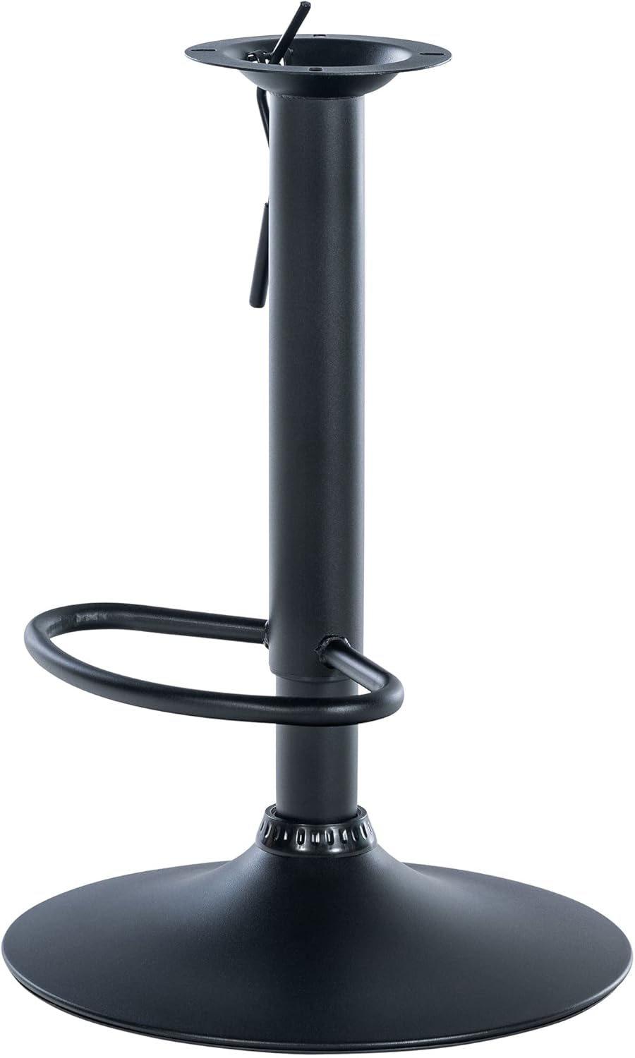 CLP Barhocker-Gestell I Höhenverstellbare Barstuhl-Säule I 8 X 8 cm Lochabstand, Farbe:schwarz, Schw