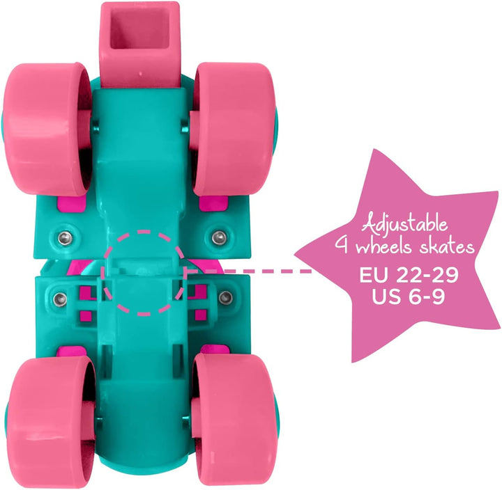 Mondo Toys 28511 Unicorn Rollschuhe, verstellbar von 22 bis 29 – Komplettset mit transparenter Tasch