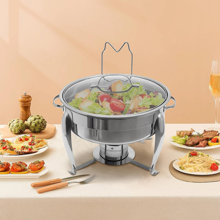Chafing Dish Professioneller Speisenwärmer, rund, Catering, Buffets, Besteck, professionell, Edelsta