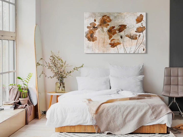 murando - Bilder Mohnblumen 90x60 cm Leinwandbild 1 tlg Kunstdruck modern Wandbilder XXL Wanddekorat