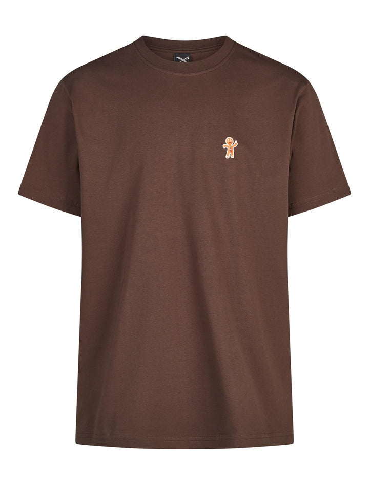 IRIEDAILY Herren T-Shirt COOKIEMAN EMB Baumwolle Regular Fit XS Dark Coffee, XS Dark Coffee