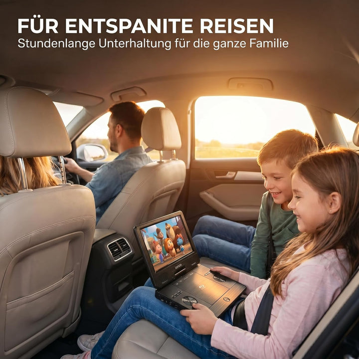 Lenco BRP-1150 tragbarer Blu-Ray DVD-Player - 11,5” drehbarer TFT Bildschirm mit 1024 x 600 Pixel -