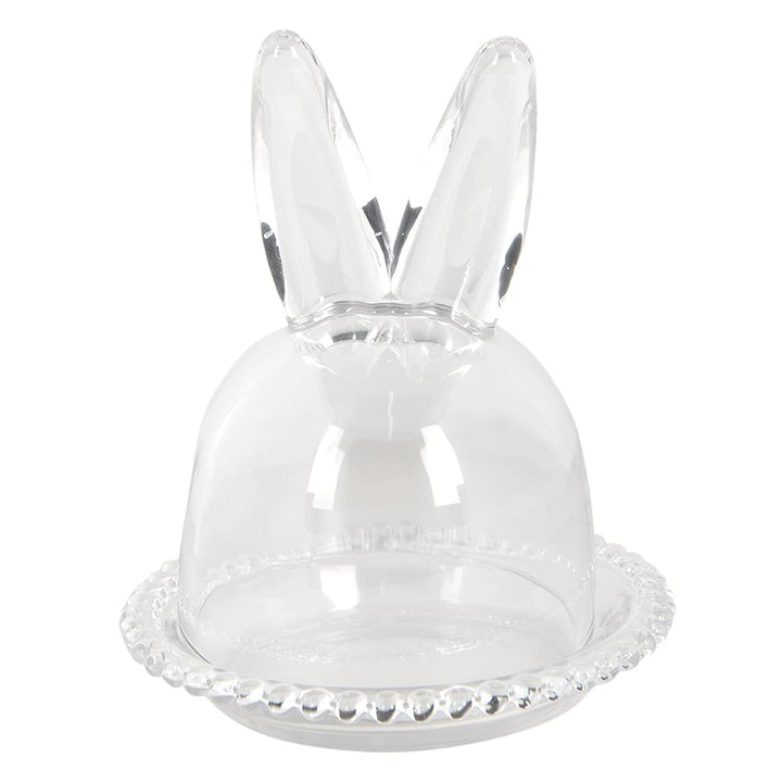 Clayre & Eef Glocke Kaninchen Ø 14x16 cm Glas Glasglocke