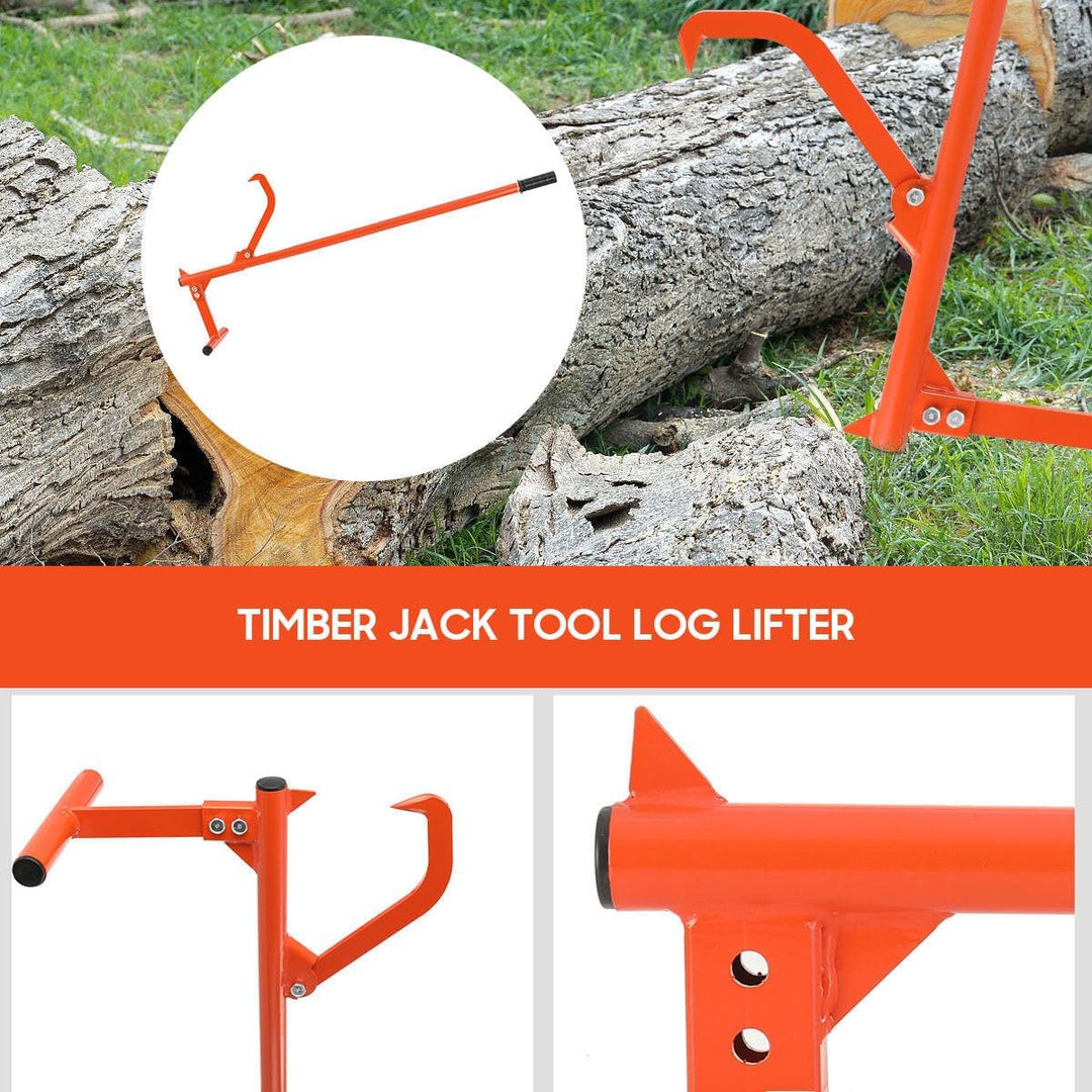 ECUTEE Fällheber 130cm zum Baumfällen 51inch Stammheber Kantheber Holzgreifer Holzscheitheber Fällhe