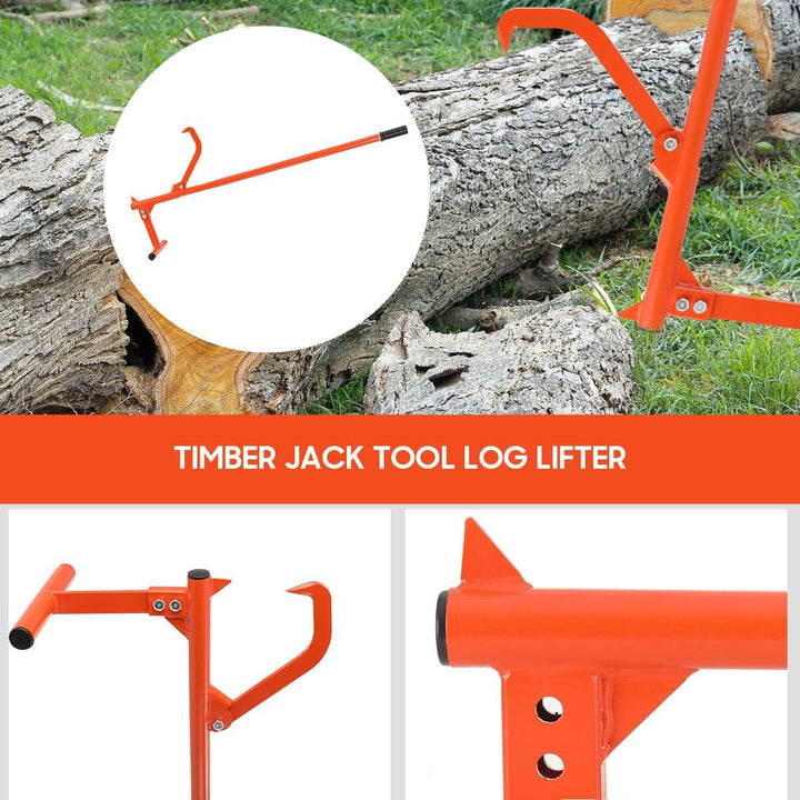 ECUTEE Fällheber 130cm zum Baumfällen 51inch Stammheber Kantheber Holzgreifer Holzscheitheber Fällhe