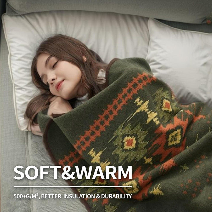 ACUSHLA Tragbare Kuscheldecke MerinoWolle Wolldecke warm Decke TV Decke Kuscheldecke (Wolle) – Gebur
