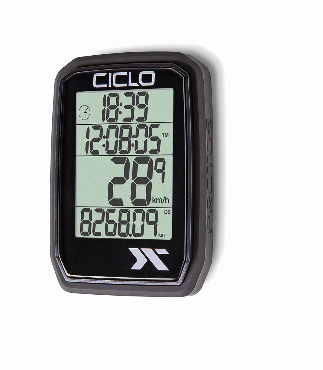 CICLO PROTOS 205 drahtloser Fahrradcomputer, mit 5 automatischen Funktionen in schwarz, in schwarz