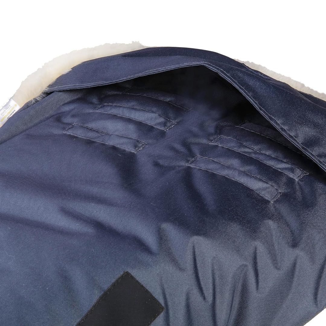 Fellhof 109401 Lammfell-Fusssack Garmisch, Oeko-TEX® Standard 100 Zertifiziert, 45x97 cm, Wind- und