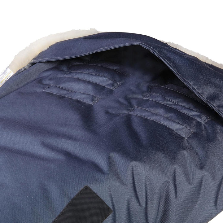 Fellhof 109403 Lammfell-Fusssack Garmisch, Oeko-TEX® Standard 100 Zertifiziert, 45x97 cm, Wind- und
