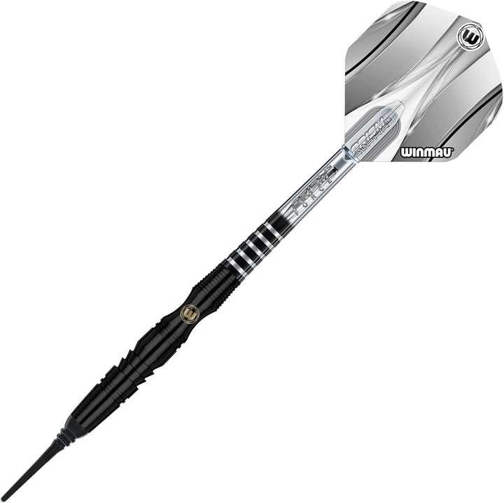 WINMAU Sniper Black Professionelles Wolfram-Dart-Set mit Flights und Schäften (Shafts) 20.0 Gramm, 2