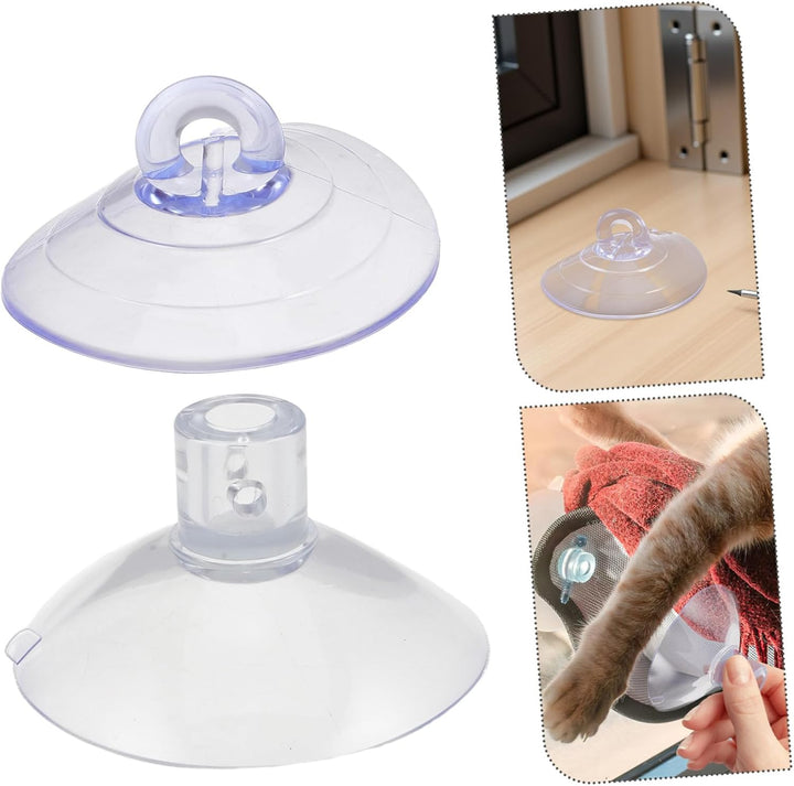 VICASKY 16 Stück Katzen Fenster Sitz Saugnäpfe Transparente PVC Sauger mit Starkem Halt Ersatzteile