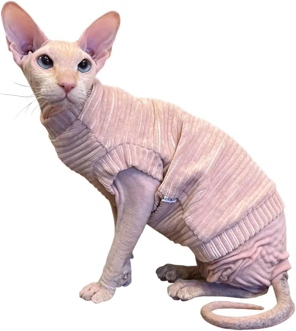 Kotomoda Katzen-T-Shirt aus Cord fьr Sphynx und nackte Katzen (groя, hautfarben) L nude, L nude