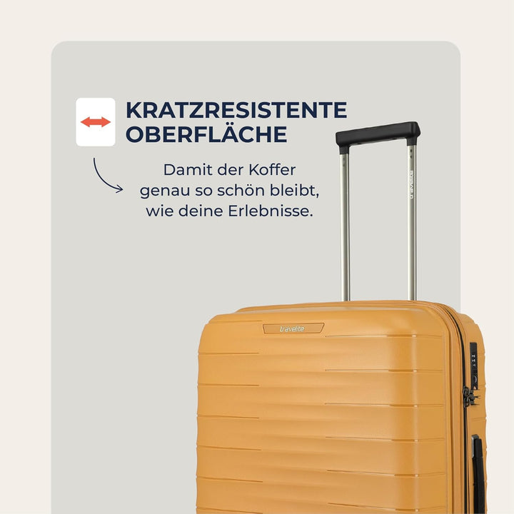 Travelite Koffer Set MOOBY Grössen L/M/S, 3-teilig, Hartschale | Kofferset 3-teilig aus recyceltem M