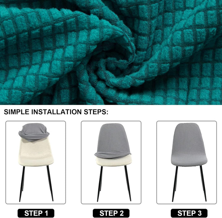 Stuhlhussen 4er Esszimmer Strech Stuhlhussen für Esszimmerstühle Universal Waschbar Bezug Stuhlhusse