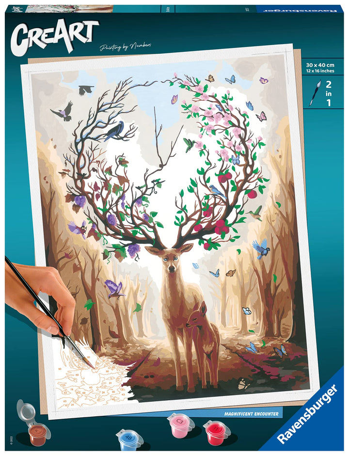 Ravensburger CreArt - Malen nach Zahlen 20273 Magischer Hirst - Malen nach Zahlen ab 14 Jahren, Whit