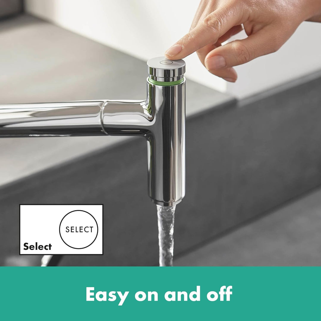 hansgrohe Küchenarmatur Metris Select M71, Wasserhahn Küche mit Auslauf Höhe 320 mm, 150° drehbar, a