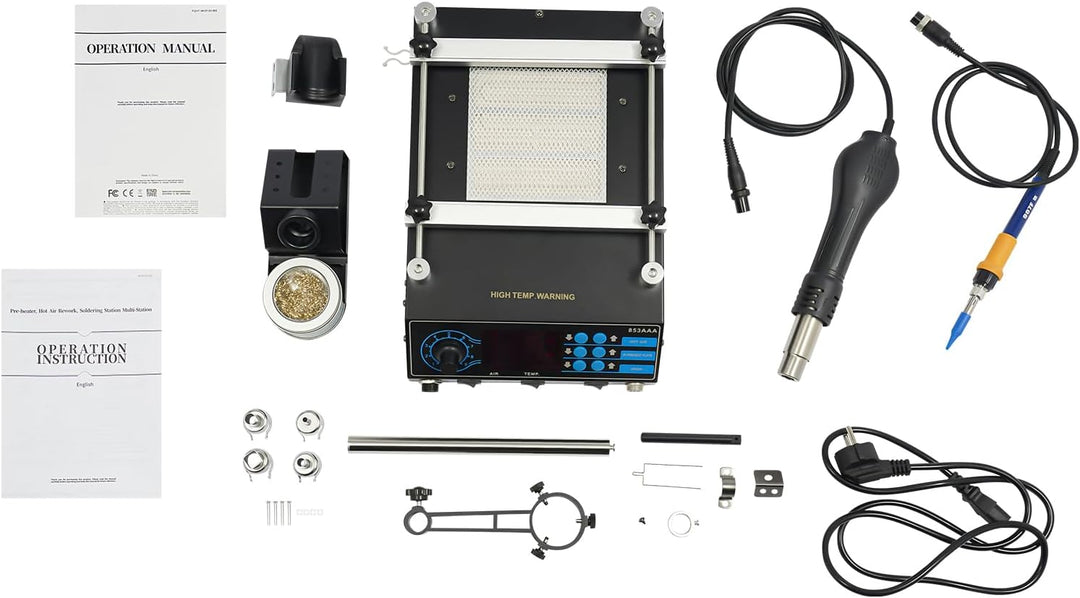Heissluft Lötstation mit einstellbarer Temperatur 100-480℃,automatisch Standby 212 ° F,1200W,Einstel