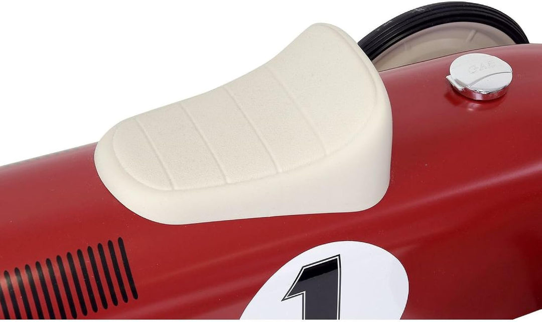 Vilac - Rutschauto Vintage Rot und Creme aus Metall – neue Räder &amp; Sitzfläche cremeweiss raffiniert