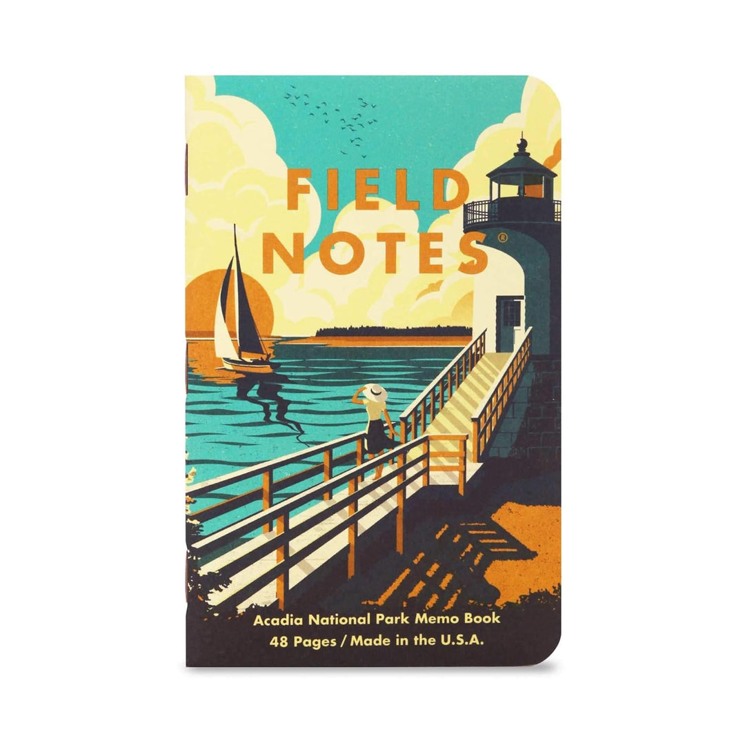 Field Notes: National Parks Serie (Serie A - Yosemite, Acadia, Zion) - Graph Paper Memo Book 3er Pac