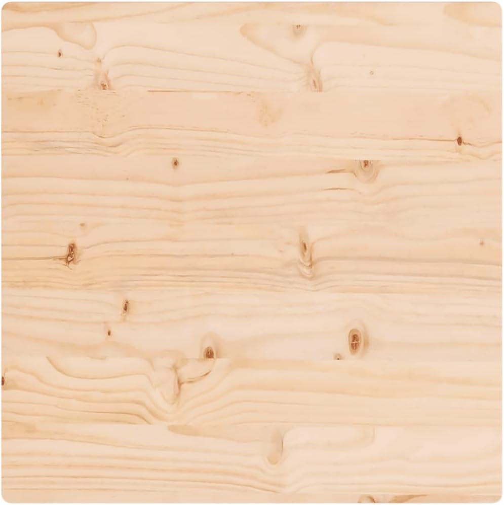 vidaXL Tischplatte 50x50x2,5 cm Massivholz Kiefer Quadratisch 50 x 50 x 2.5 cm Braun, 50 x 50 x 2.5