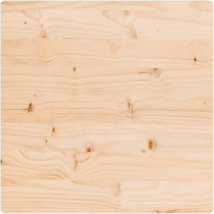 vidaXL Tischplatte 50x50x2,5 cm Massivholz Kiefer Quadratisch 50 x 50 x 2.5 cm Braun, 50 x 50 x 2.5