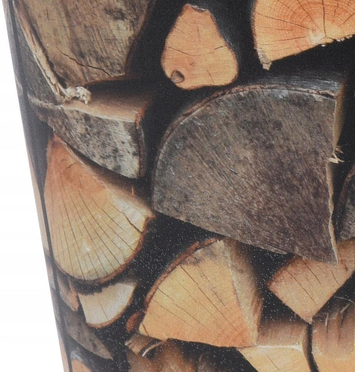 E.H. Flexibler Kunststoff Holz Log Design Aufbewahrungsbox Korb mit Griffen