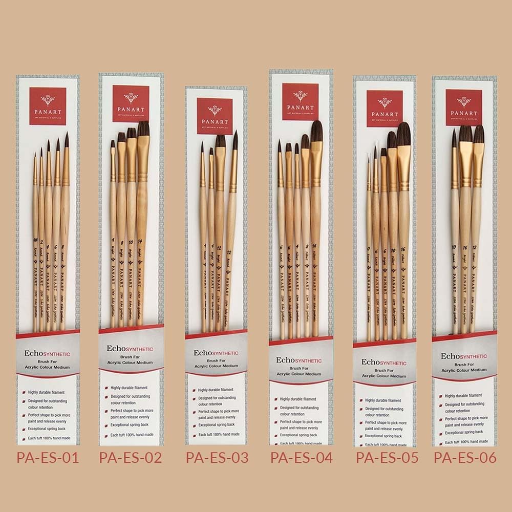 Pan Art Pinselset Synthetisch Nr.04-14 - Acryl - 1x5 Einheit ES-04, ES-04