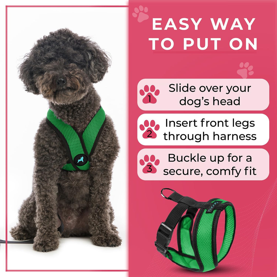Gooby Comfort X Head in Harness,No Pull Small Dog Harness Patentierter Würgefreier X Rahmen,Unterweg