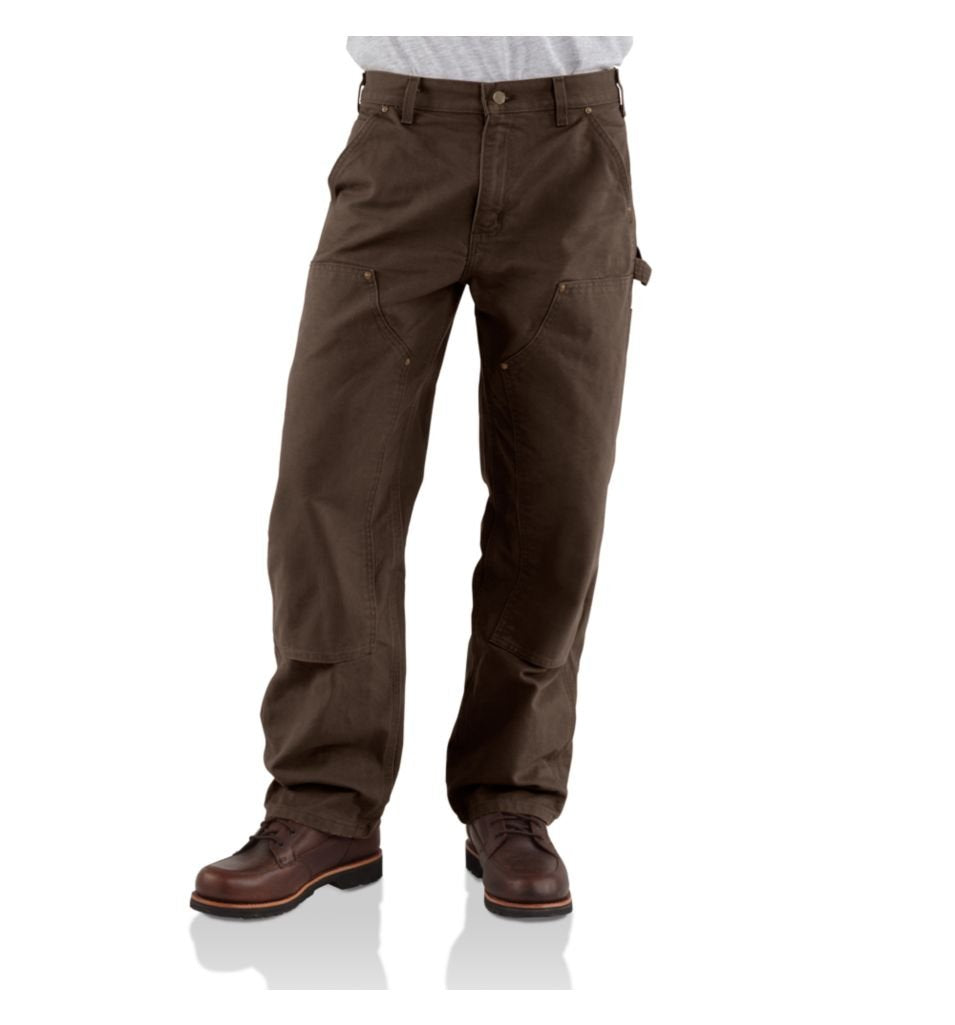 Carhartt Herren-Arbeitshose mit doppelter Vorderseite, lockere Passform, Washed Duck 28W / 30L Dunke