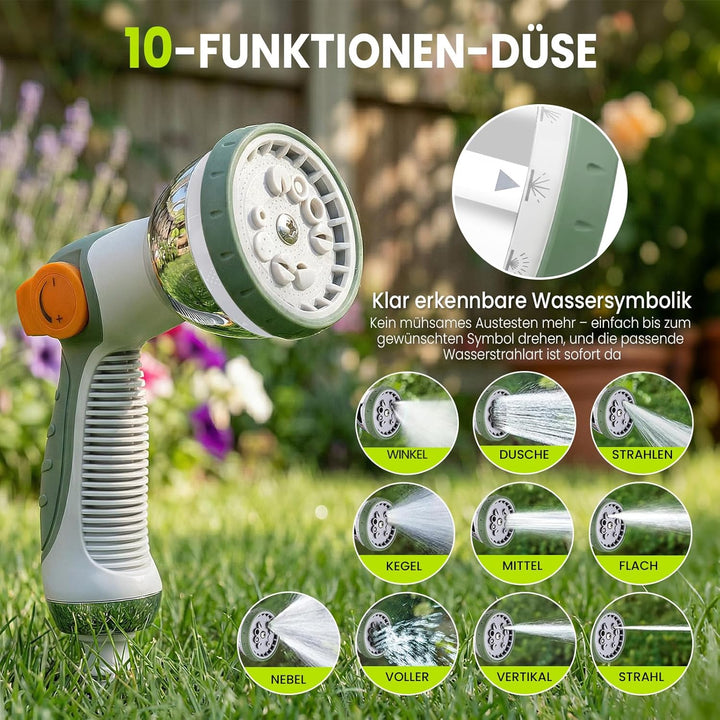 Schlauchtrommel Wasser40m + 2m, 180° Schwenkbar Wand-Schlauchbox, Automatischer Gartenschlauch tromm