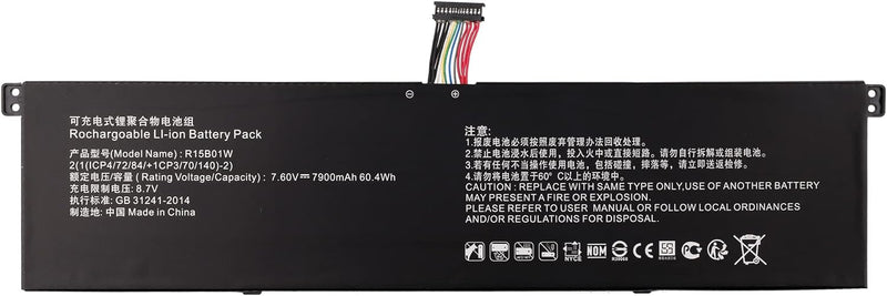 Swark Laptop Akku R15B01W R15BO1W Kompatibel mit Xiaomi Mi Pro 15.6 INCH TM1701 171501-AQ/AL/AF Repl