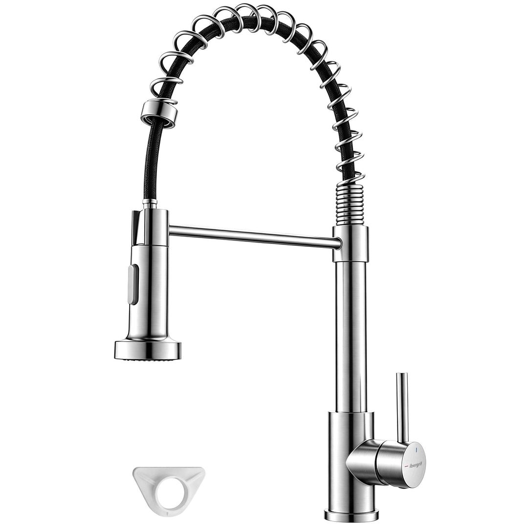 Ibergrif wasserhahn küche ausziehbar, Spring küchenarmatur mit brause, spültischarmatur 360 Schwenkb