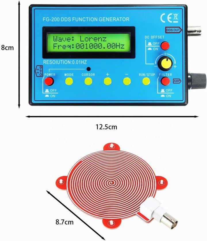 FG 200 DDS Funktionssignalgenerator 0 01Hz 500KHz Signalquellenmodul Für Audiotests
