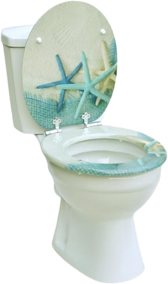 MDF-Toilettensitz mit Soft-Close-Mechanismus, O-förmiger Toilettensitz mit verstellbaren Scharnieren