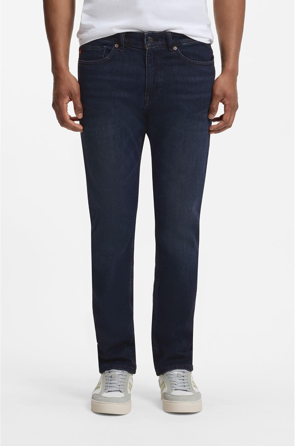 BOSS Herren Delaware BC-L-C Blaue Slim-Fit Jeans aus komfortablem Stretch-Denim 30W / 32L Dark Blue4