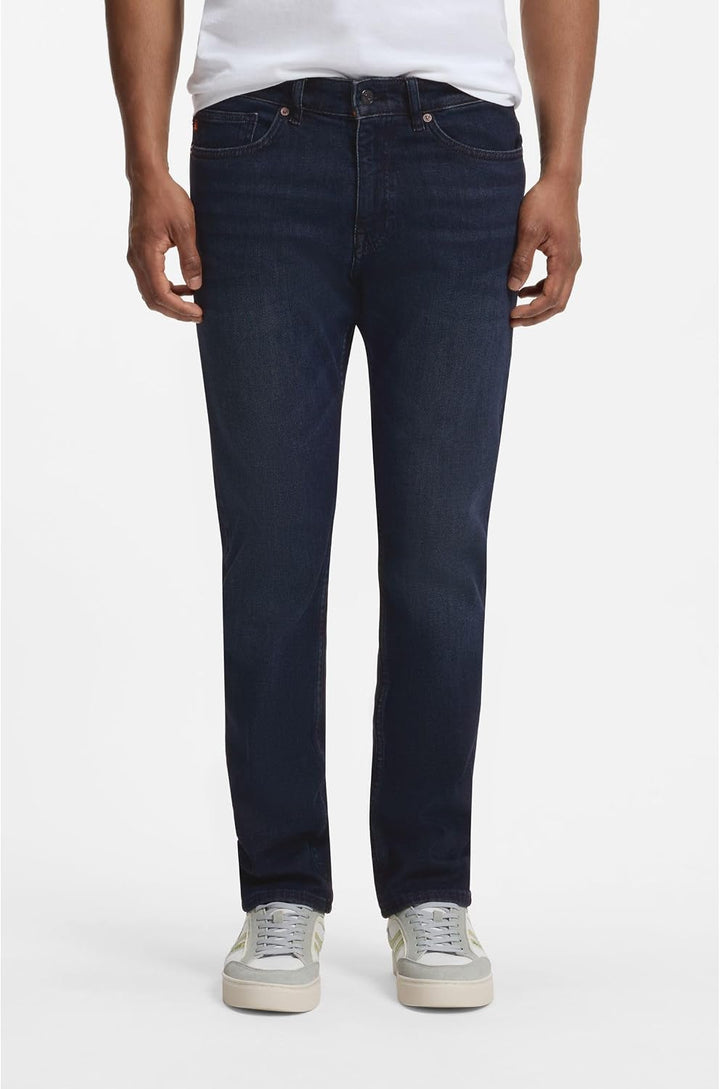 BOSS Herren Delaware BC-L-C Blaue Slim-Fit Jeans aus komfortablem Stretch-Denim 30W / 32L Dark Blue4